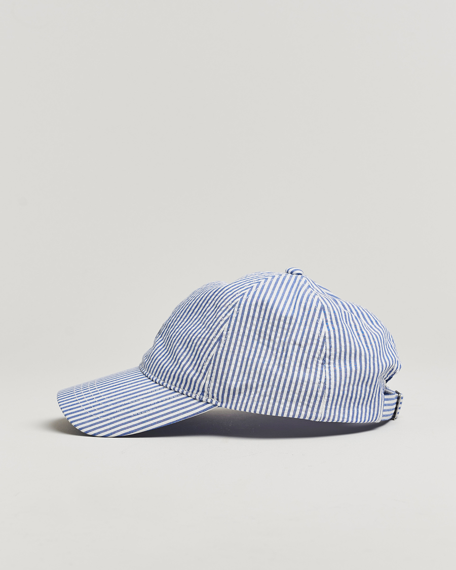 Hombres | GANT Striped Seersucker Cap Rich Blue | GANT | Striped Seersucker Cap Rich Blue