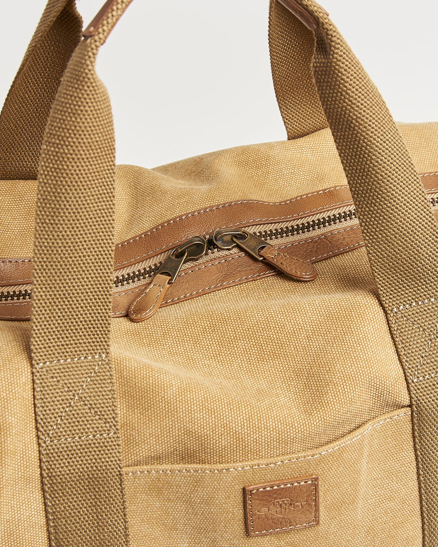 Hombres | GANT Washed Canvas Dufflebag Oak Beige | GANT | Washed Canvas Dufflebag Oak Beige