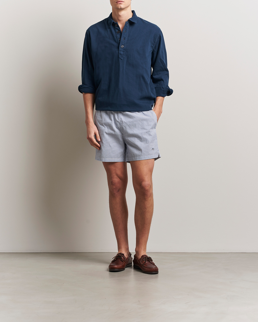 Hombres | Bañadores | GANT | Seersucker Swimshorts Rich Blue