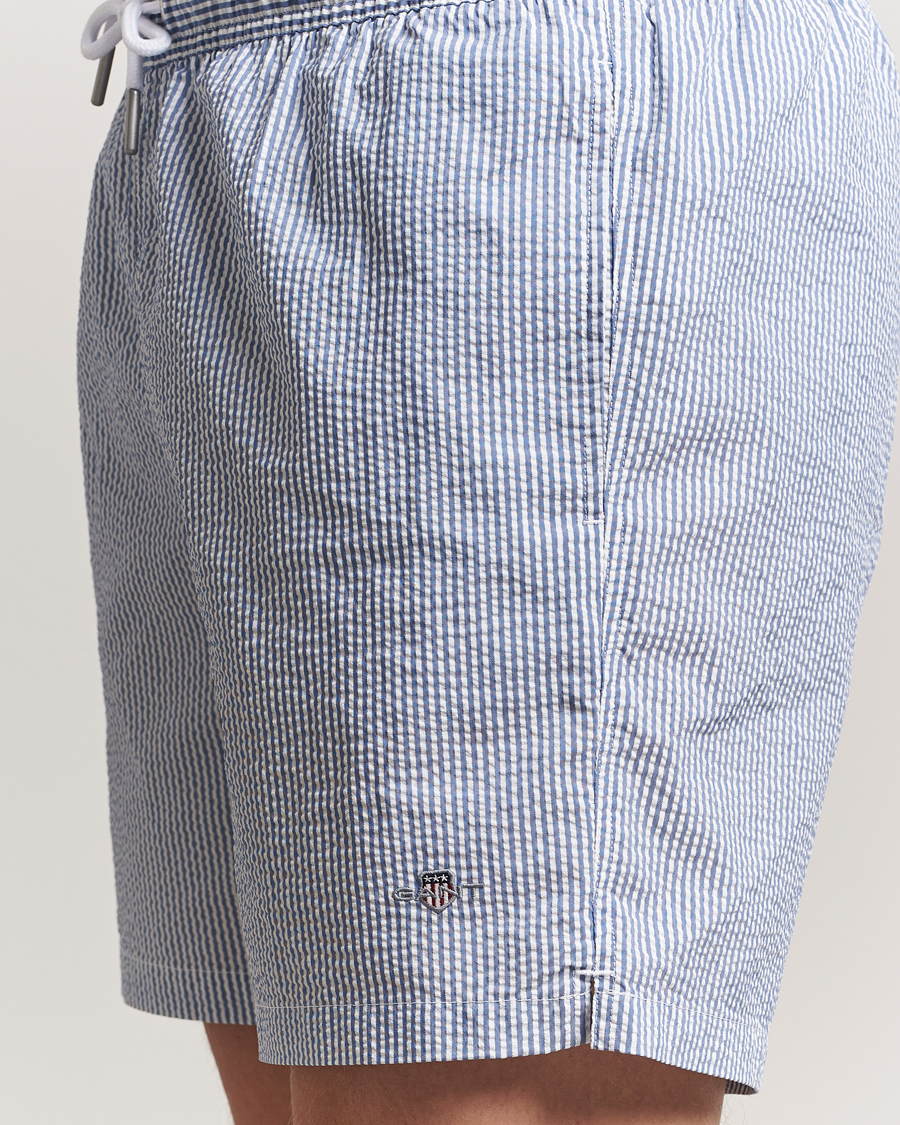 Hombres | Bañadores | GANT | Seersucker Swimshorts Rich Blue