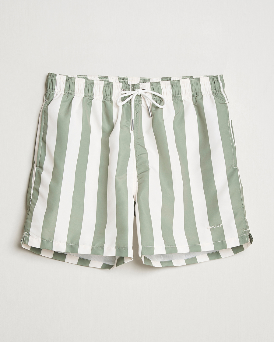 Hombres | Bañadores | GANT | Blockstriped Swimshorts Kalamata Green