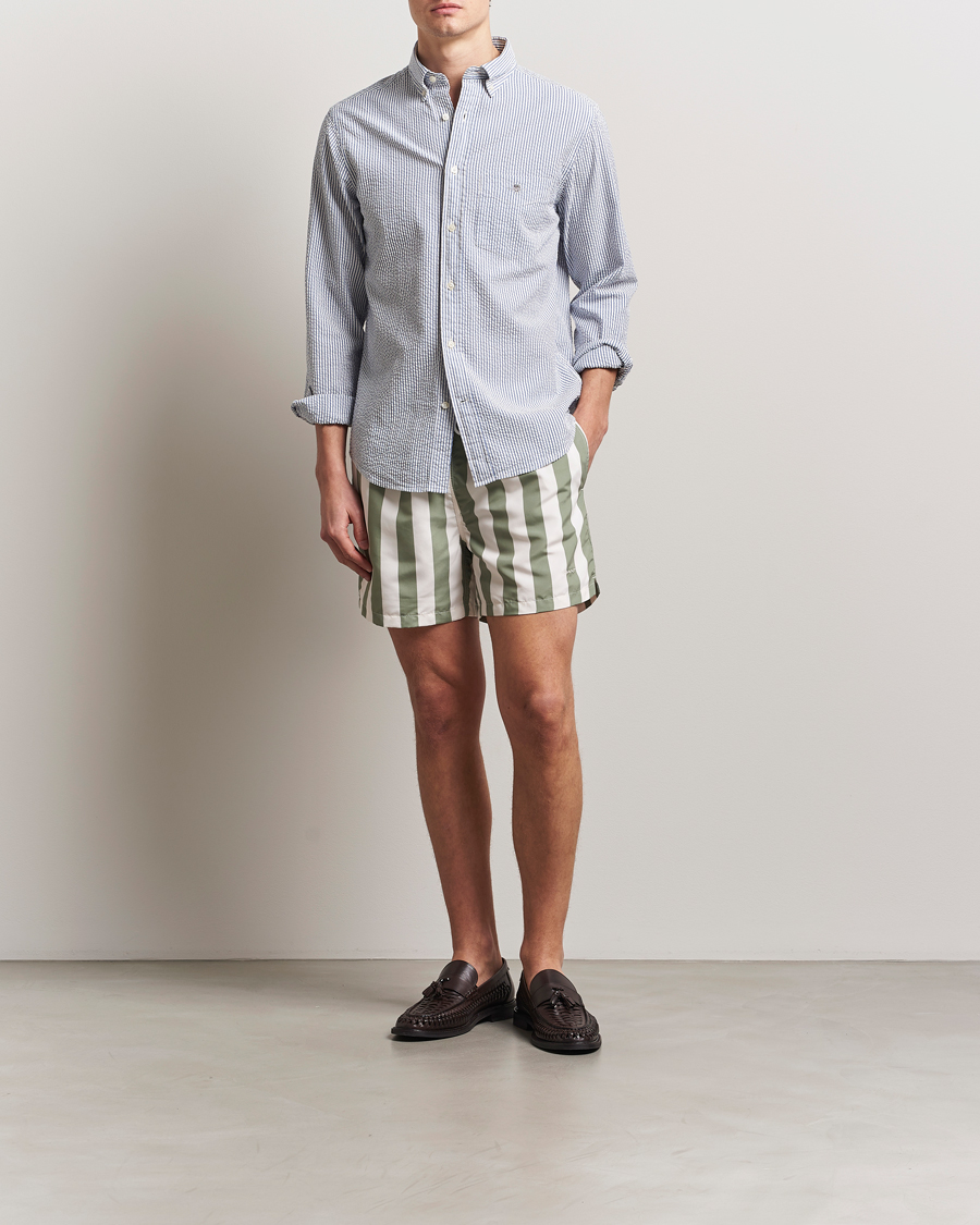 Hombres | Bañadores | GANT | Blockstriped Swimshorts Kalamata Green