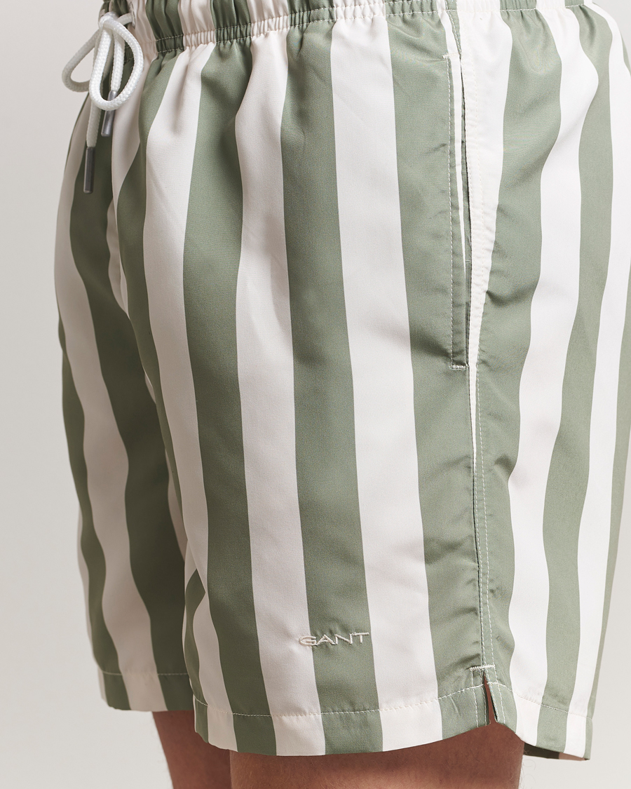 Hombres | Bañadores | GANT | Blockstriped Swimshorts Kalamata Green