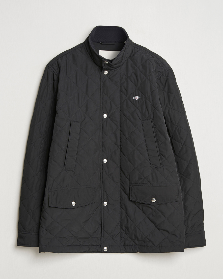 Hombres | Abrigos y chaquetas | GANT | Quilted Windcheater Mid-Length Jacket Black