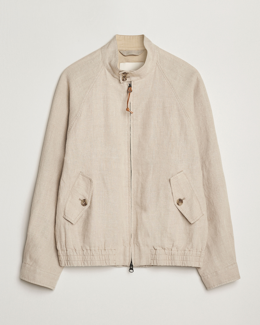 Hombres | Abrigos y chaquetas | GANT | Linen Harrington Jacket Dry Sand
