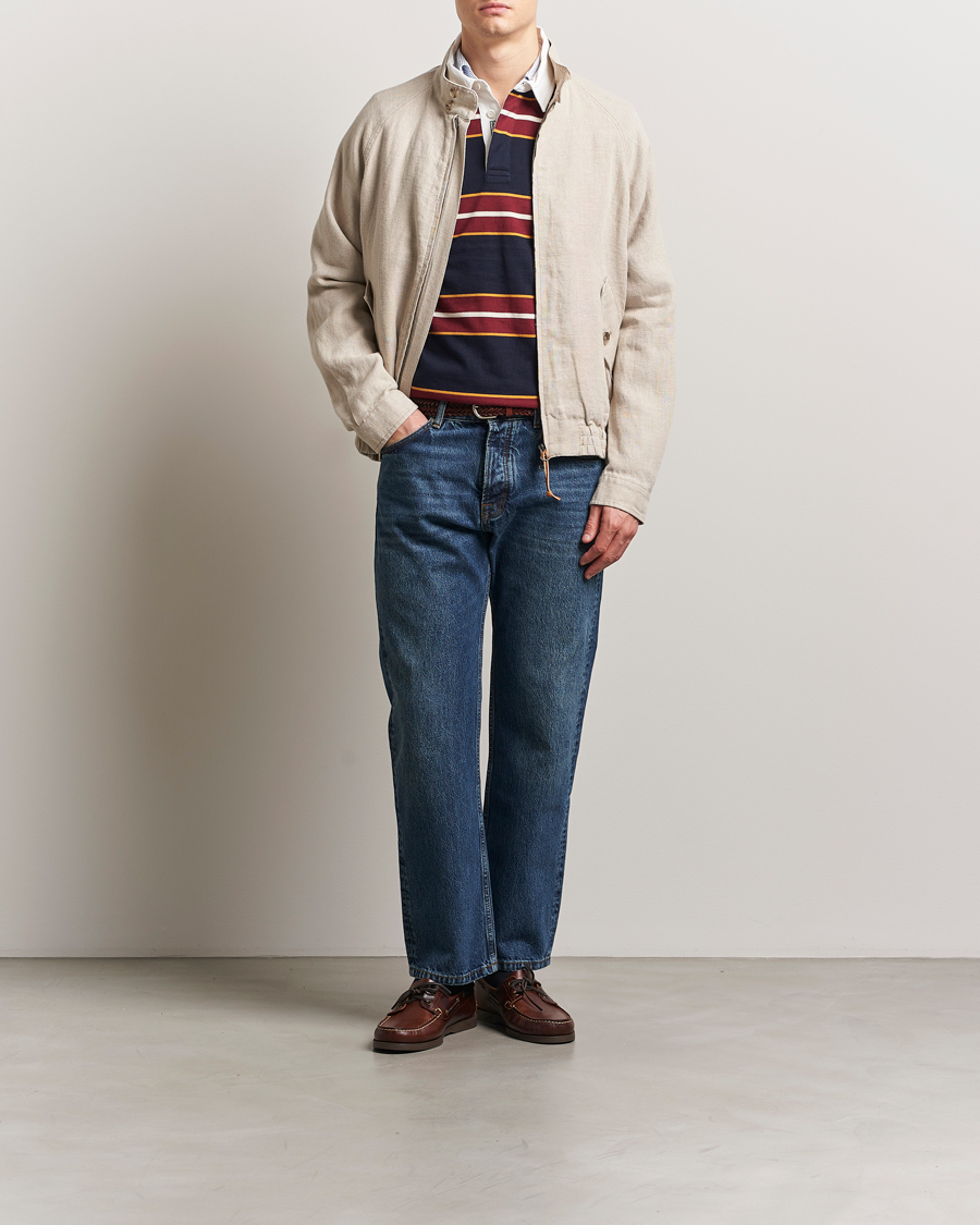 Hombres | Abrigos y chaquetas | GANT | Linen Harrington Jacket Dry Sand