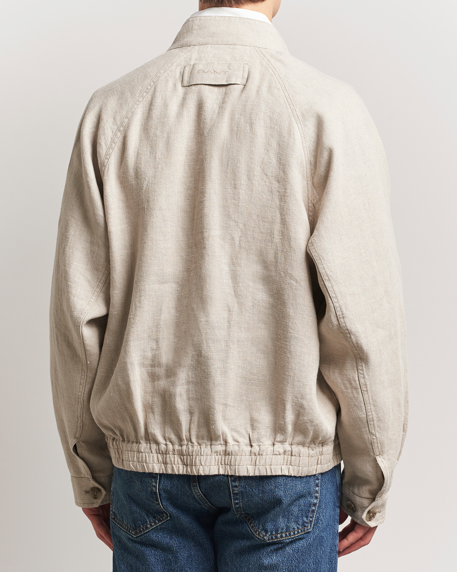 Hombres | Abrigos y chaquetas | GANT | Linen Harrington Jacket Dry Sand