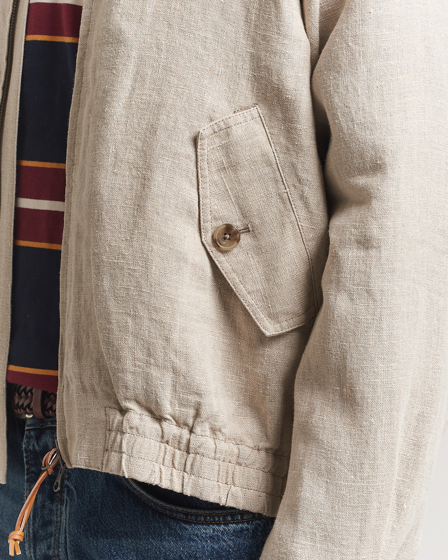 Hombres | Abrigos y chaquetas | GANT | Linen Harrington Jacket Dry Sand