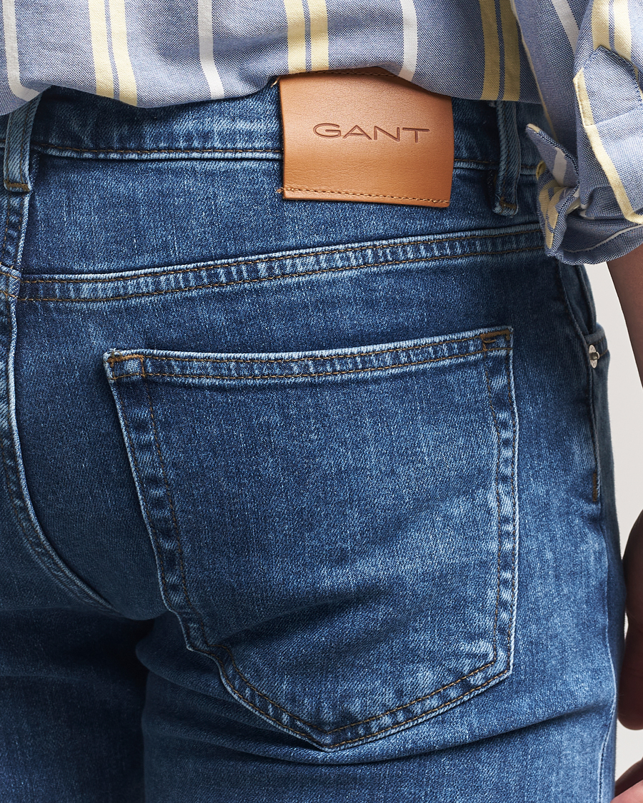 Hombres | Vaqueros | GANT | Regular Fit Jeans Mid Blue Vintage