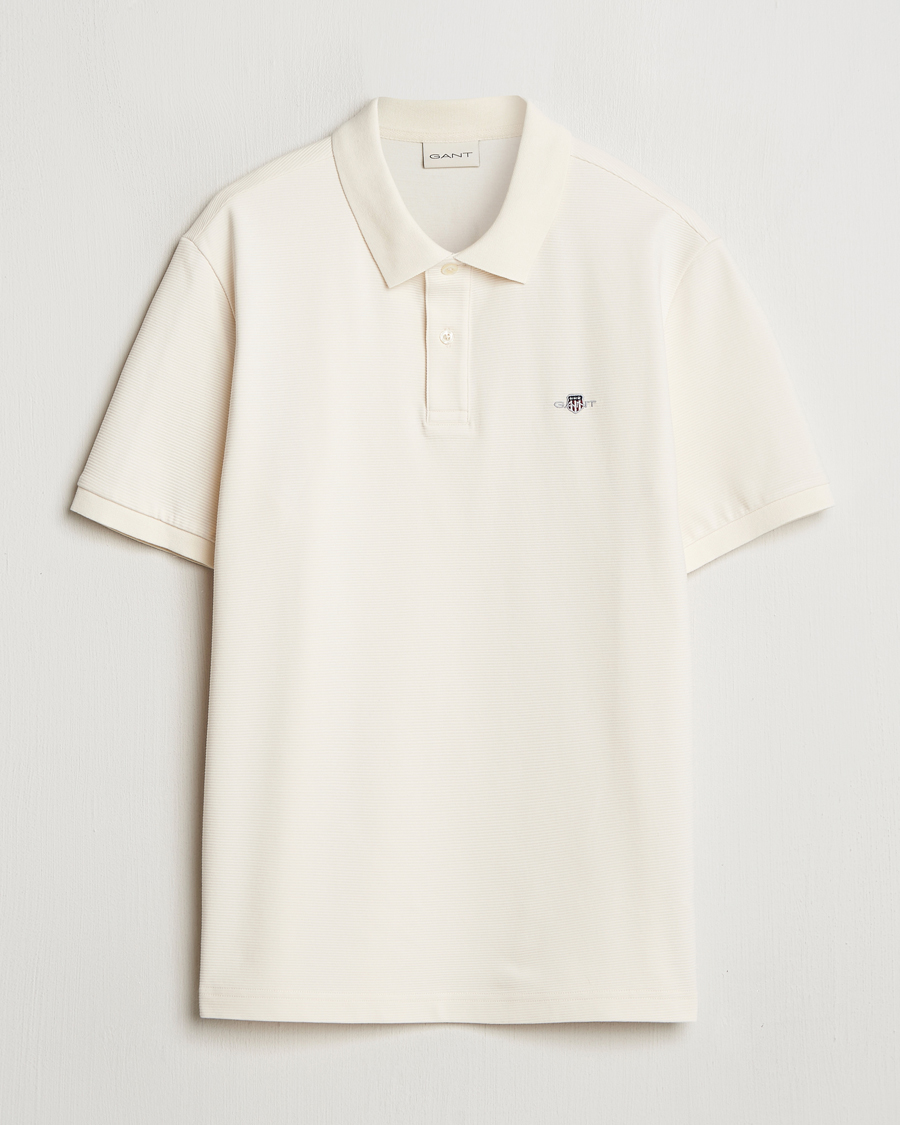 Hombres | Polos | GANT | Textured Polo Cream