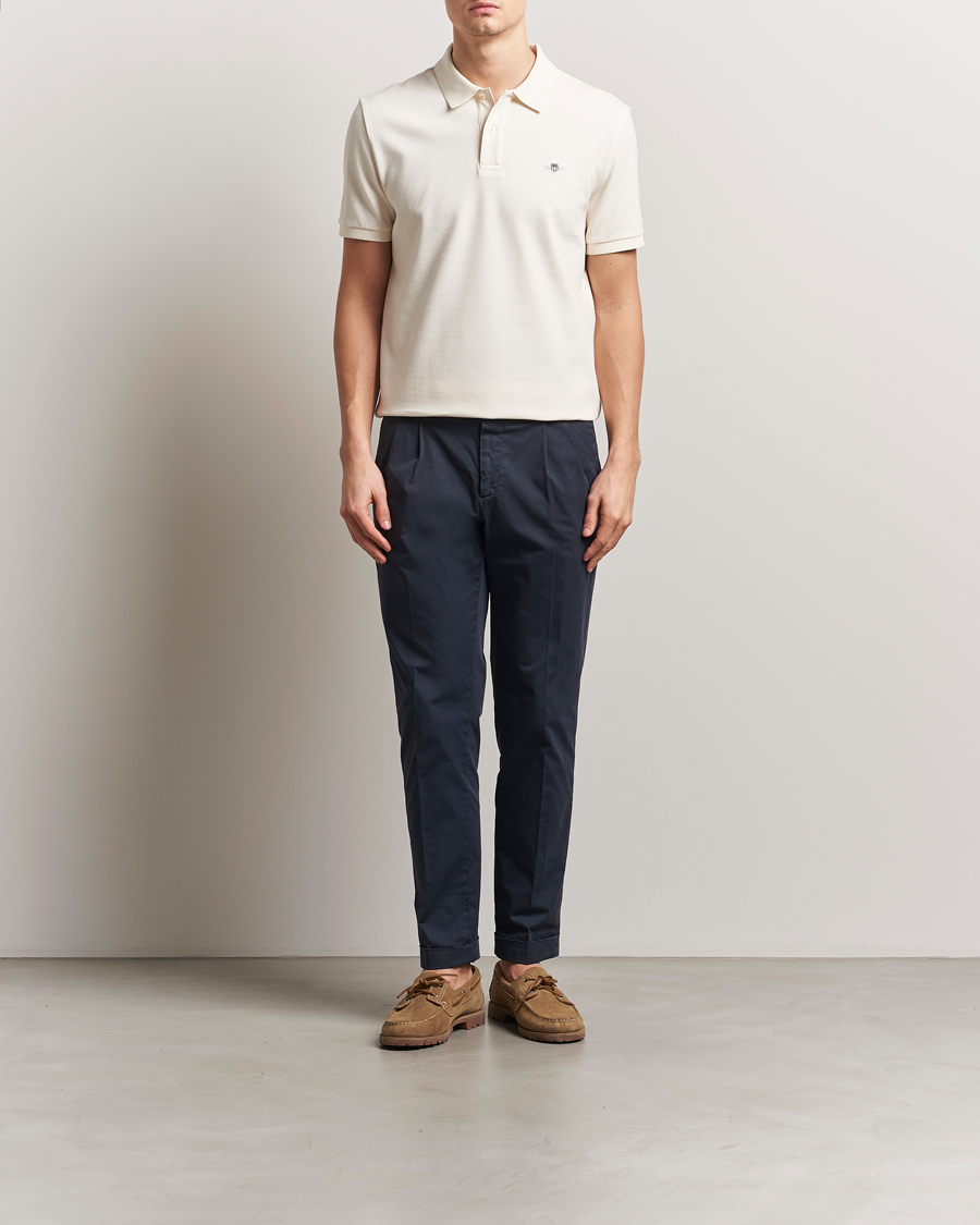 Hombres | Polos | GANT | Textured Polo Cream