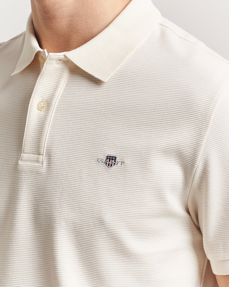 Hombres | Polos | GANT | Textured Polo Cream