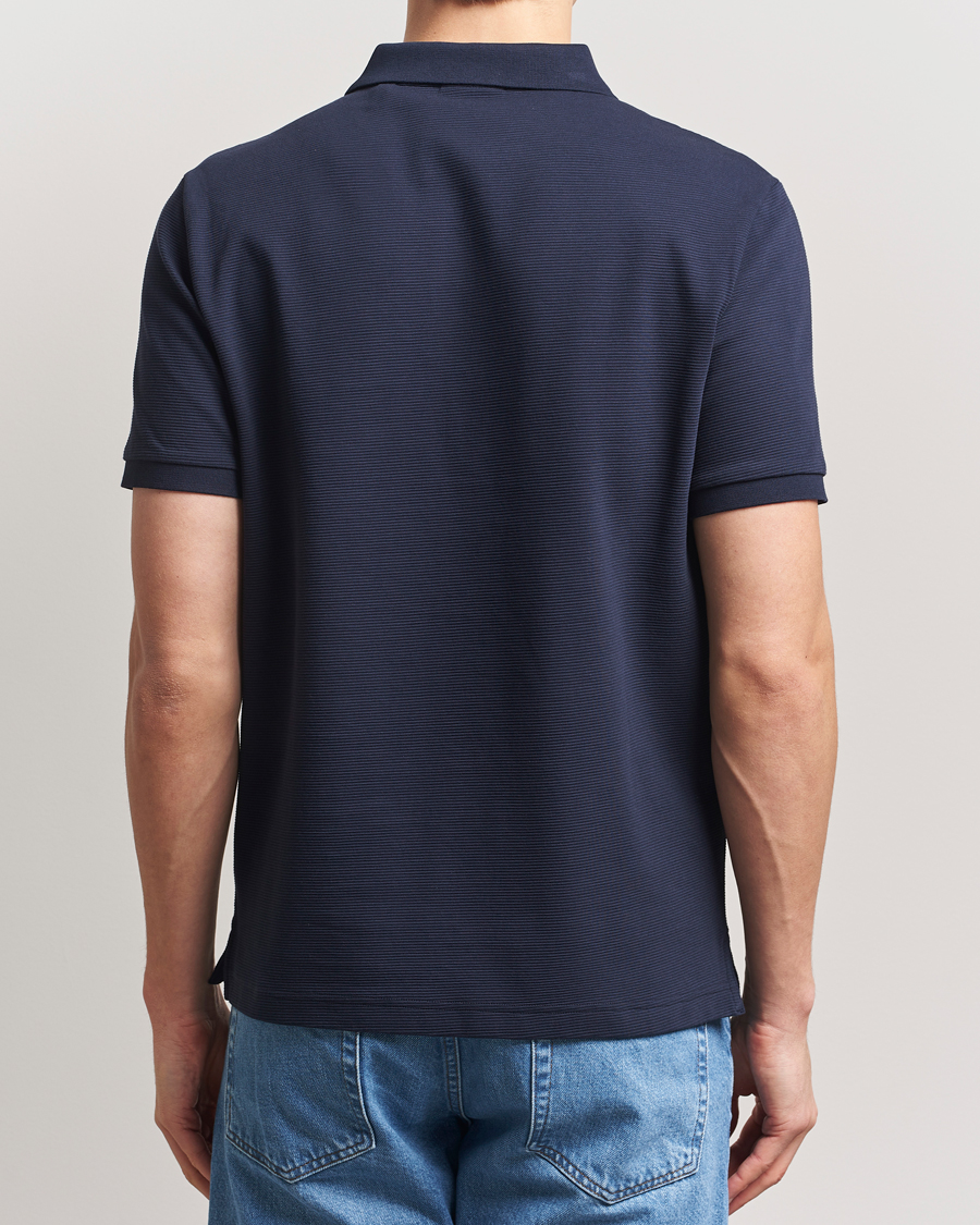 Hombres | Polos | GANT | Textured Polo Evening Blue