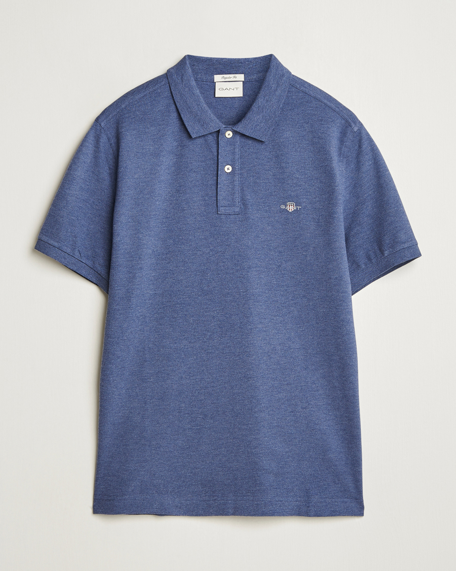 Hombres | Polos | Gant | The Original Polo Dark Jeans Melange