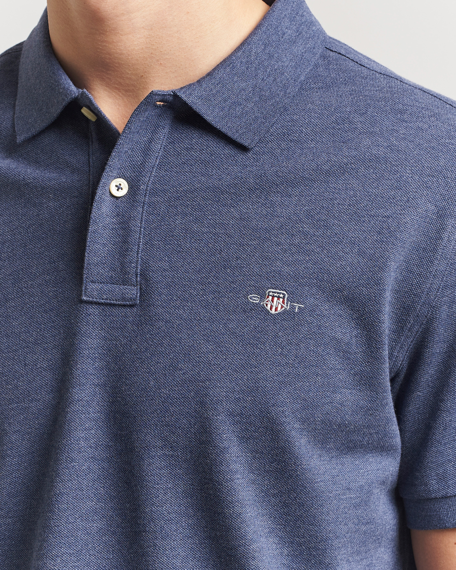 Hombres | Polos | Gant | The Original Polo Dark Jeans Melange