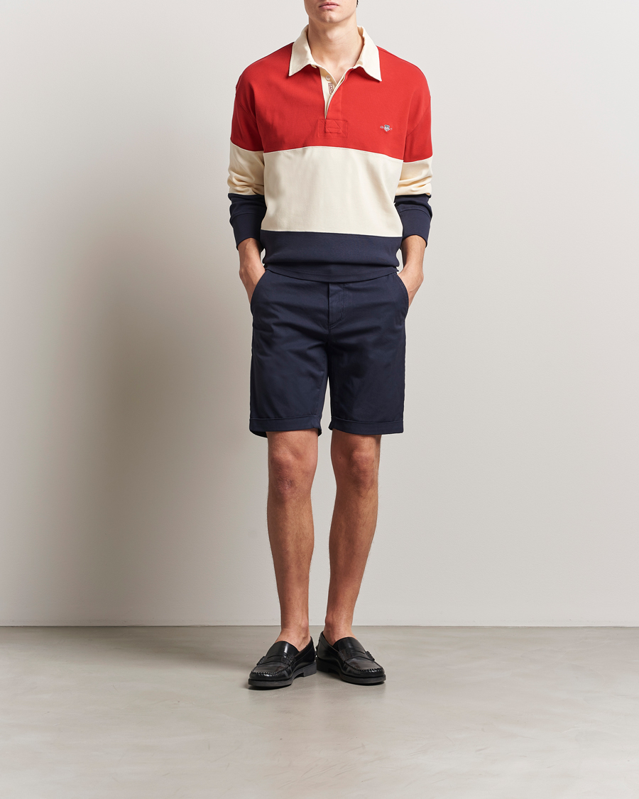 Hombres | Pantalones cortos | GANT | Regular Sunfaded Shorts Evening Blue