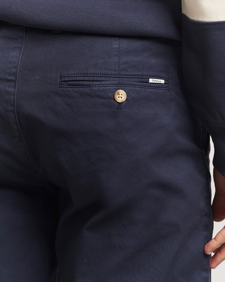 Hombres | Pantalones cortos | GANT | Regular Sunfaded Shorts Evening Blue