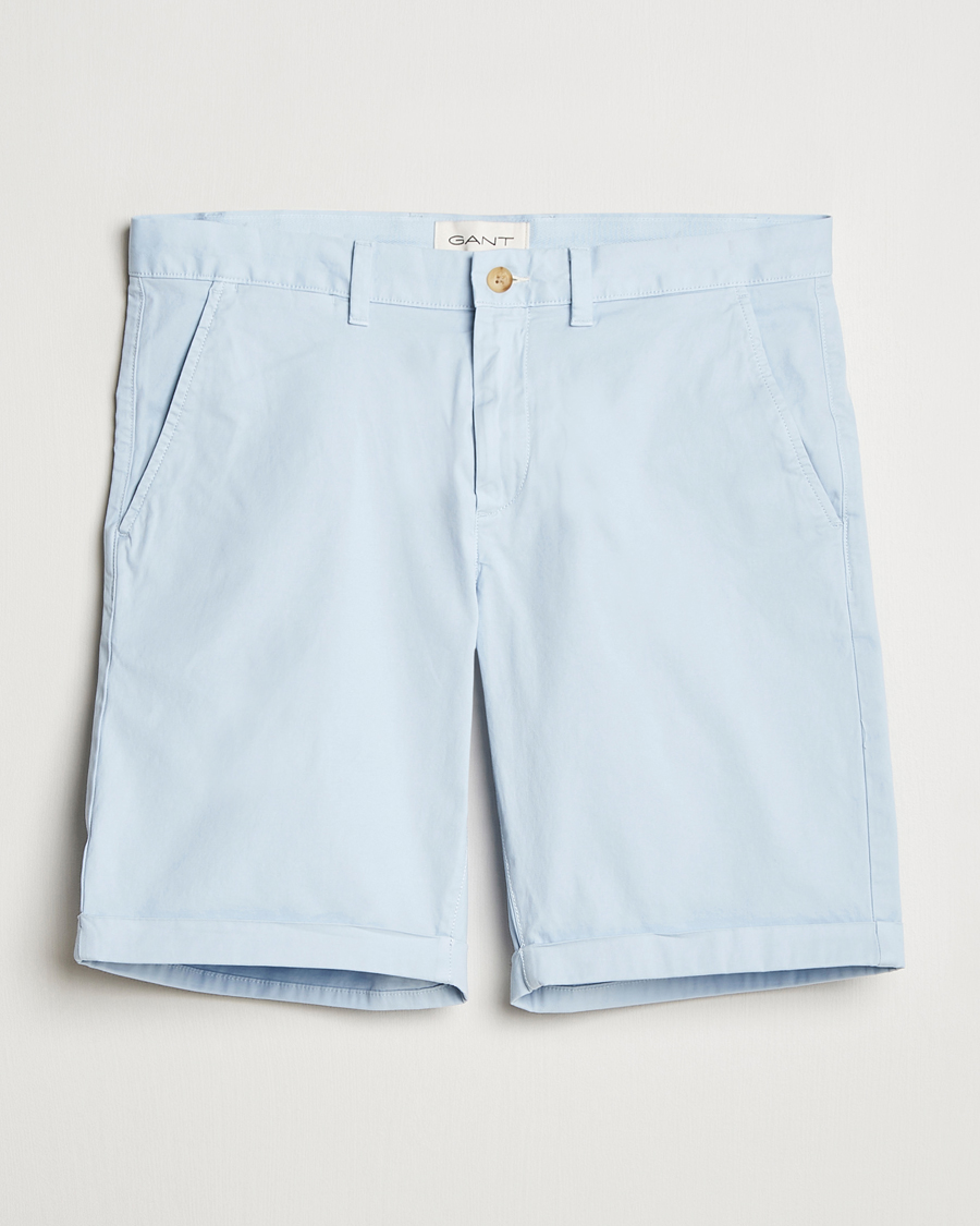 Hombres | Pantalones cortos | GANT | Regular Sunfaded Shorts Fresh Blue
