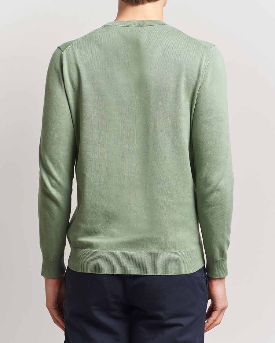 Hombres | Jerséis y prendas de punto | GANT | Classic Cotton Crew Neck Kalamata Green