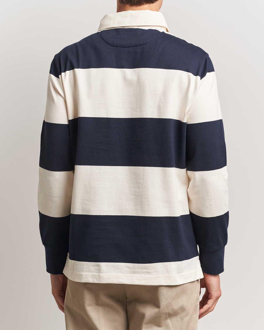 Hombres | Jerséis y prendas de punto | GANT | Barstriped Rugger Evening Blue