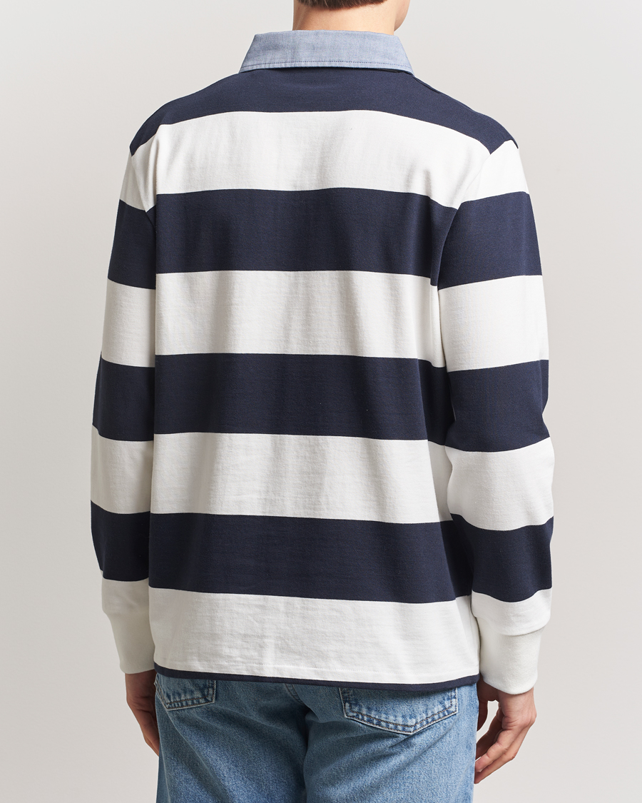 Hombres | Jerséis y prendas de punto | Gant | Chambray Barstriped Rugger Eggshell