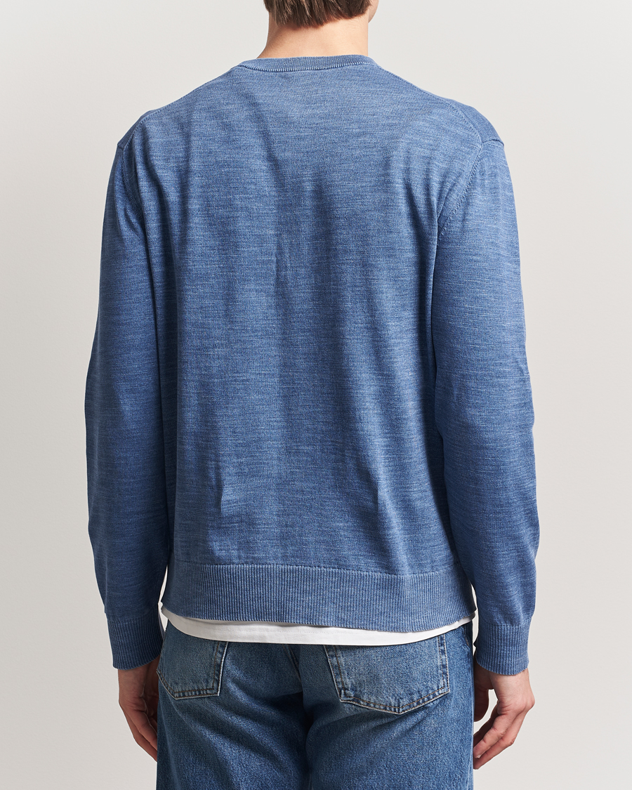 Hombres | Jerséis y prendas de punto | GANT | Sunfaded Crew Neck Sweater Persian Blue