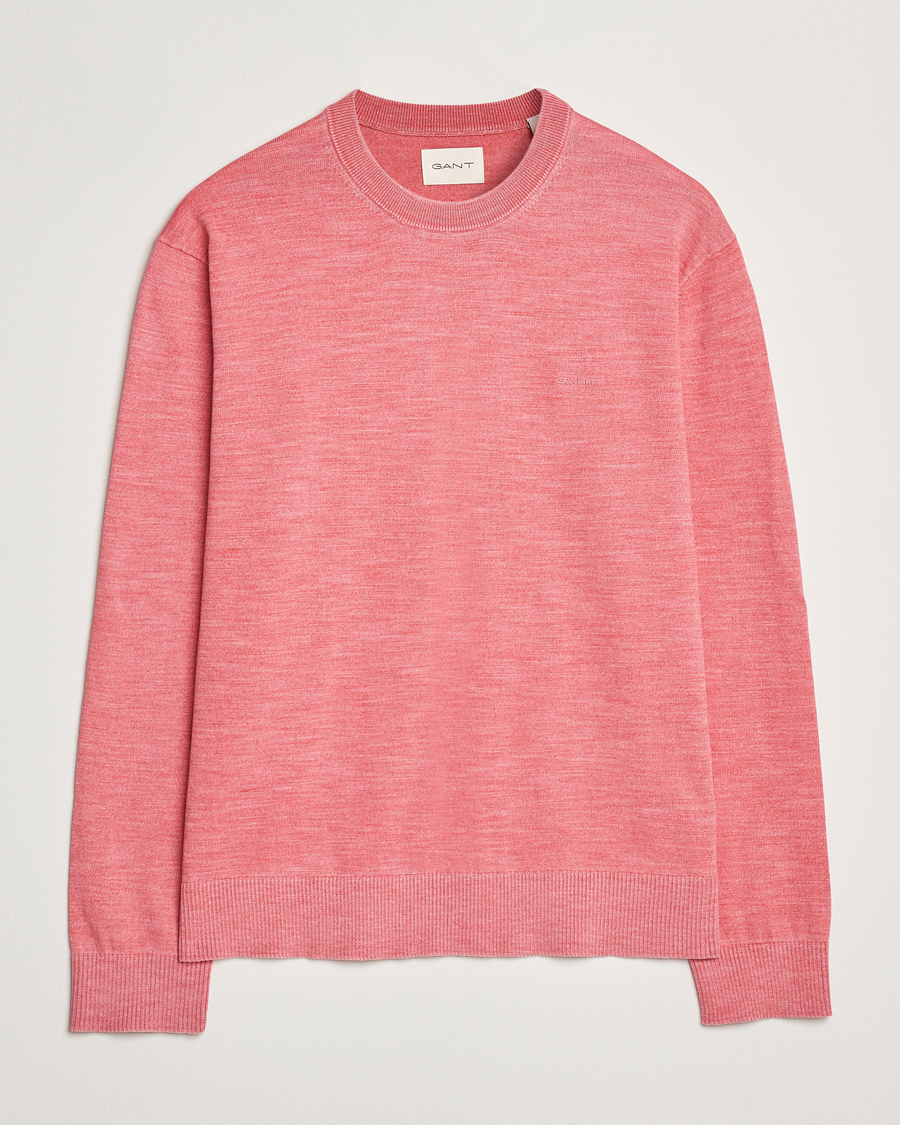 Hombres | Jerséis y prendas de punto | GANT | Sunfaded Crew Neck Sweater Watermelon Red
