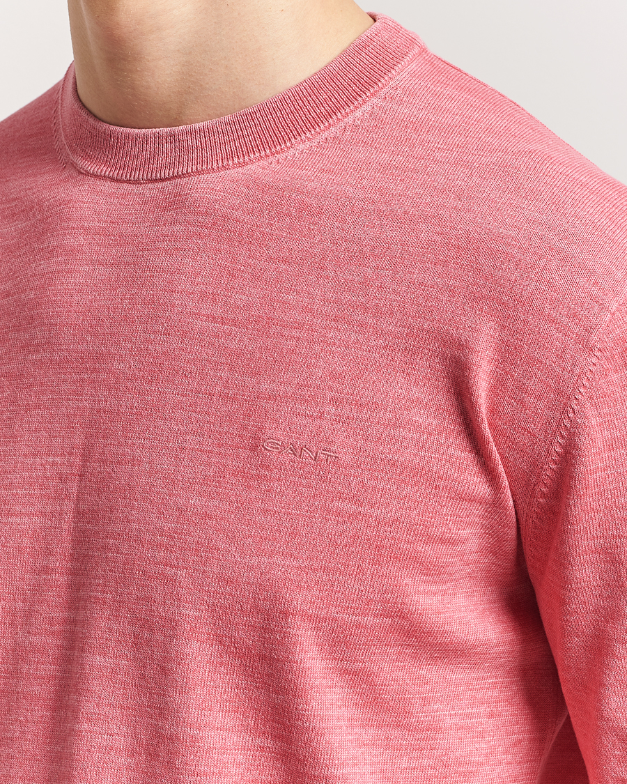 Hombres | Jerséis y prendas de punto | GANT | Sunfaded Crew Neck Sweater Watermelon Red