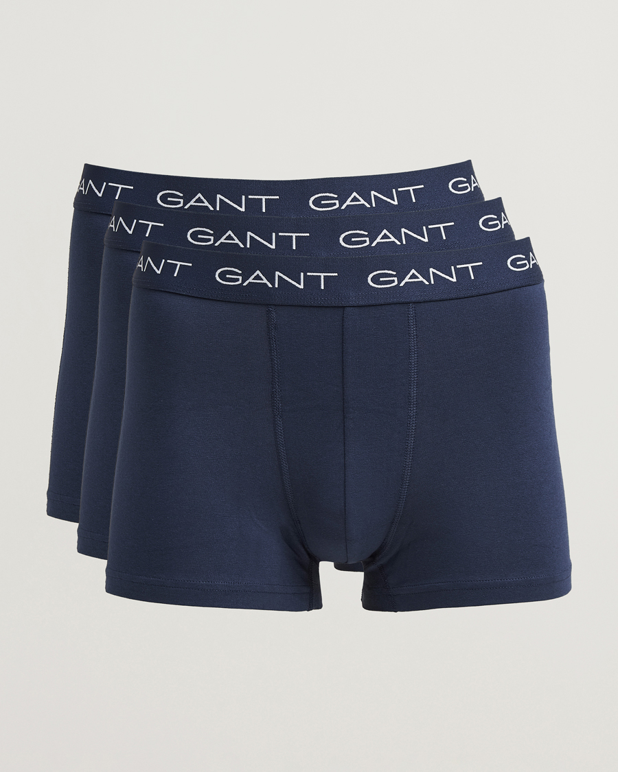 Hombres | Ropa interior y calcetines | GANT | 3-Pack Trunks Marine