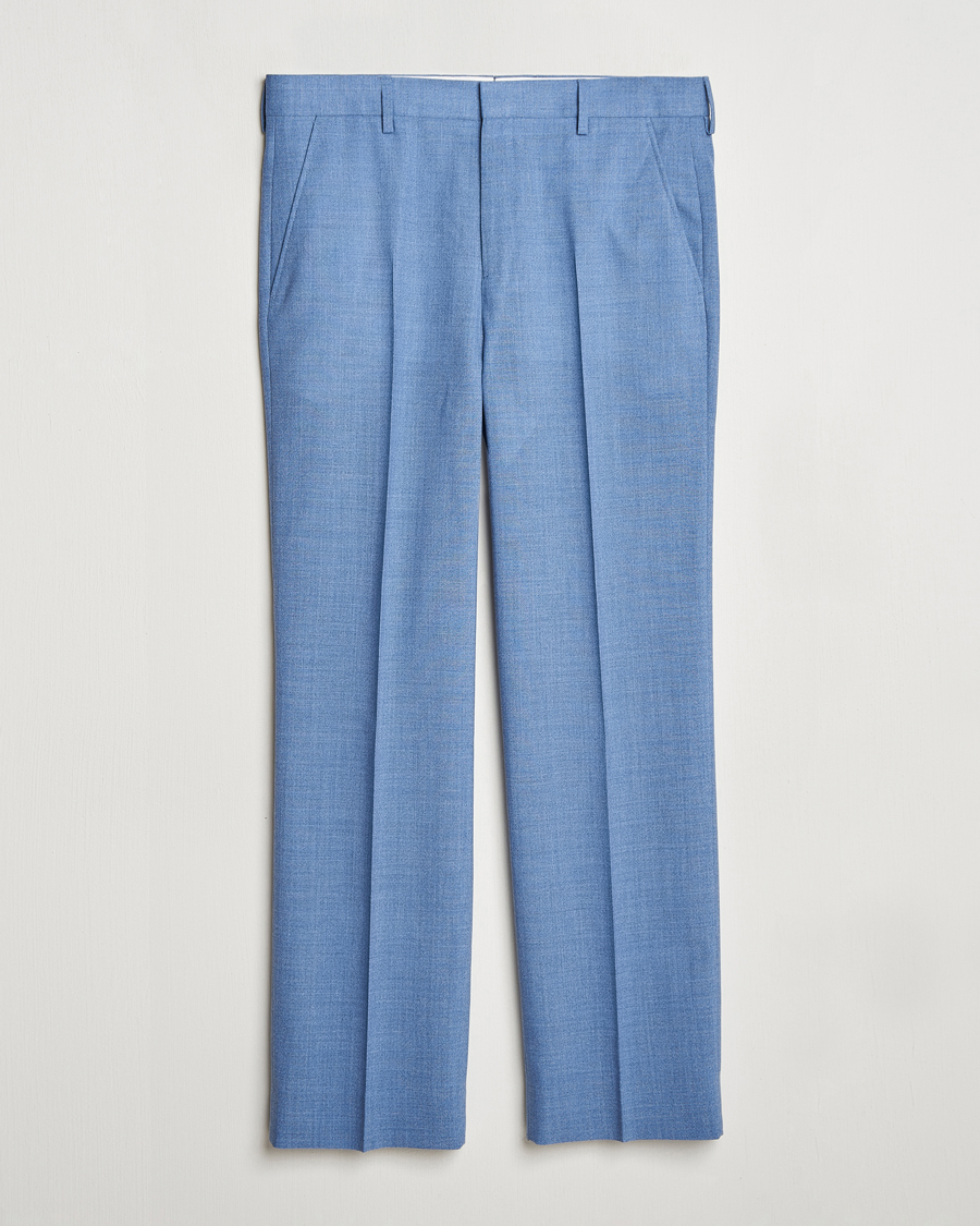Hombres | Pantalones | GANT | Mouline Wool Suit Trousers Salty Sea