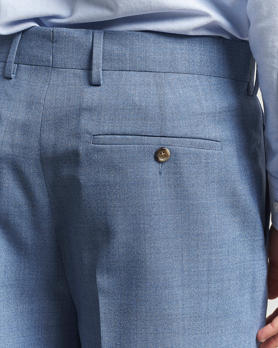 Hombres | Pantalones | GANT | Mouline Wool Suit Trousers Salty Sea