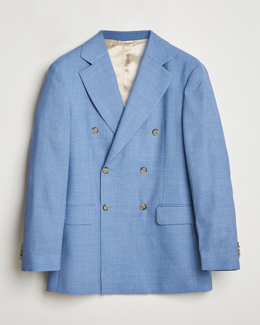 Hombres | Blazers | GANT | Mouline Wool Double Breasted Suit Jacket Salty Sea