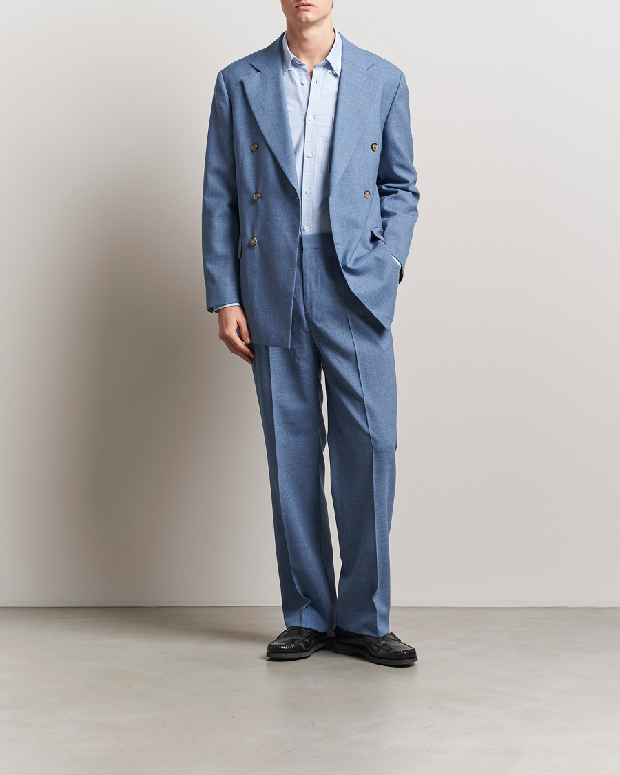 Hombres | Blazers | GANT | Mouline Wool Double Breasted Suit Jacket Salty Sea