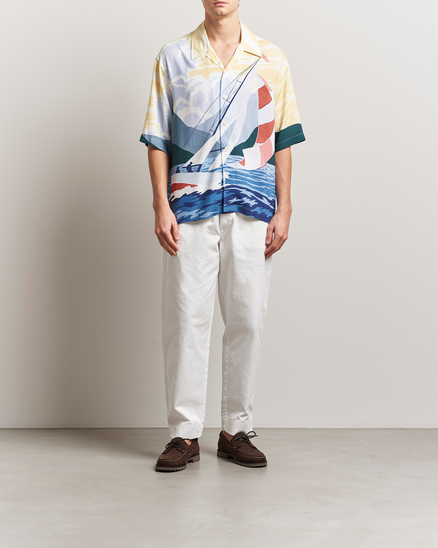 Hombres | Camisas | GANT | Relaxed Fit Scenery Sailing Short Sleeve Shirt Multi