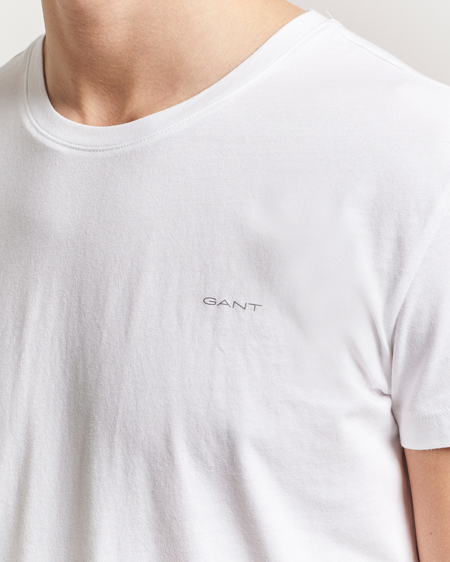 Hombres | Camisetas | Gant | 2-Pack Crew Neck T-Shirt Navy/White