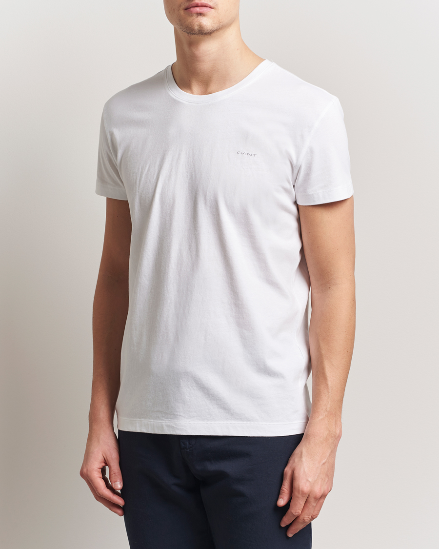Hombres | Camisetas | Gant | 2-Pack Crew Neck T-Shirt Black/White
