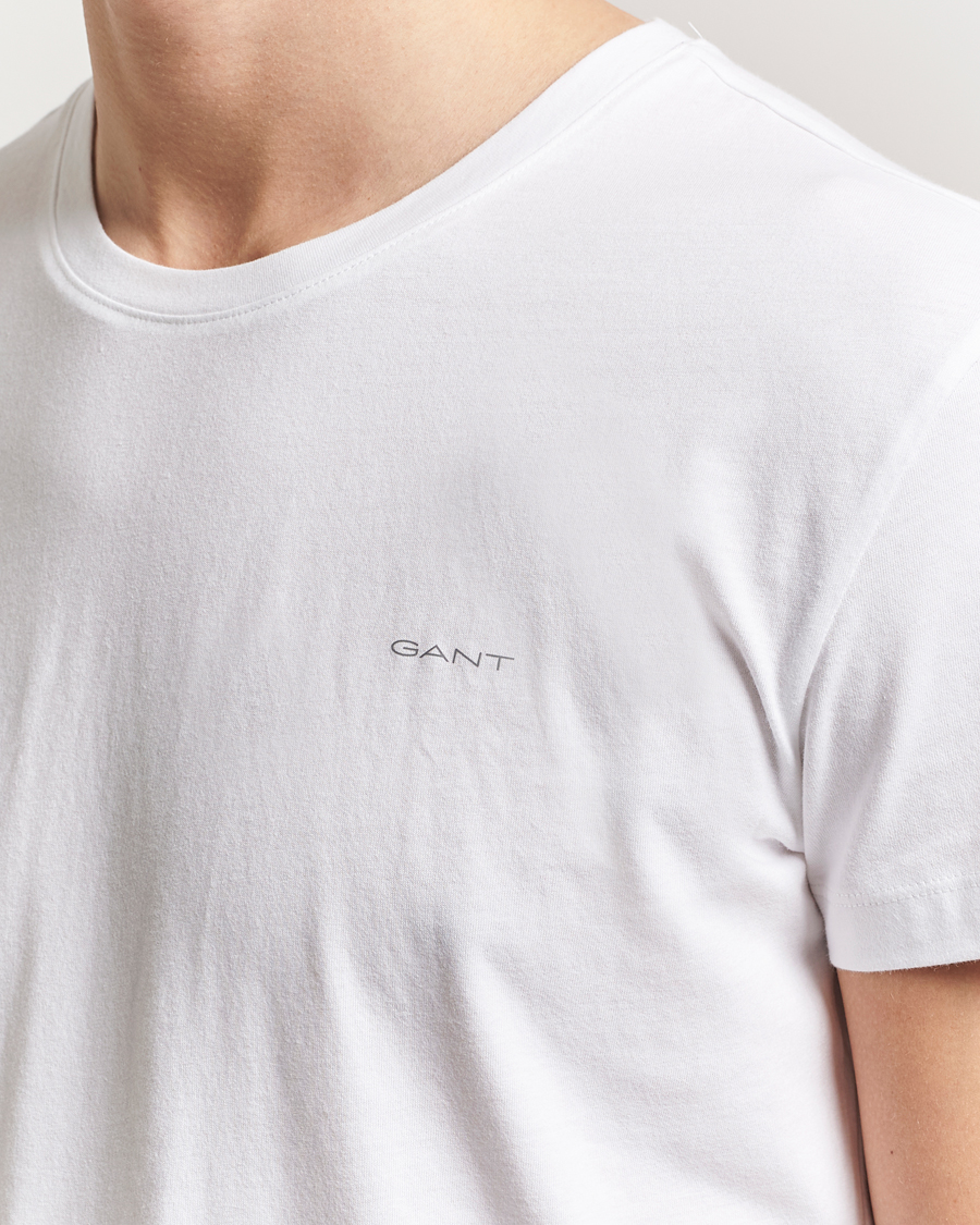 Hombres | Camisetas | Gant | 2-Pack Crew Neck T-Shirt Black/White