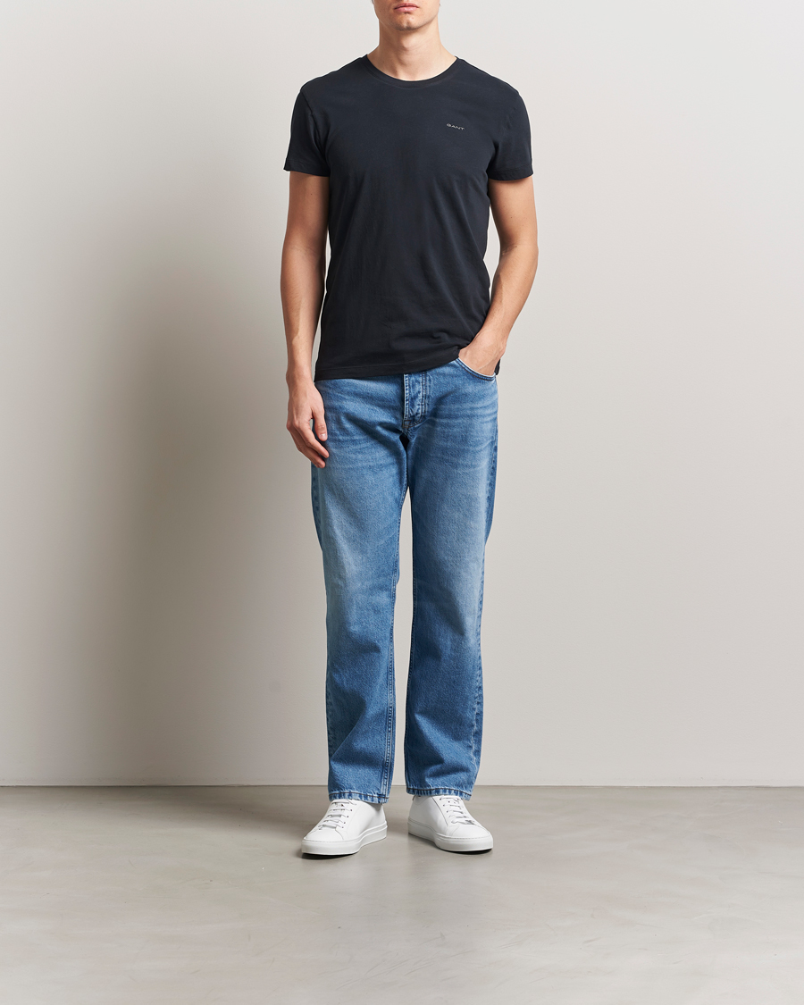 Hombres | Camisetas | Gant | 2-Pack Crew Neck T-Shirt Black