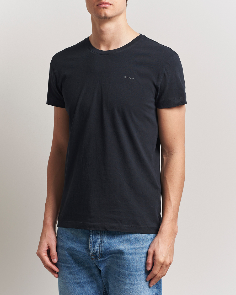Hombres | Camisetas | Gant | 2-Pack Crew Neck T-Shirt Black