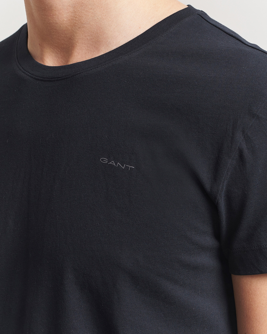 Hombres | Camisetas | Gant | 2-Pack Crew Neck T-Shirt Black