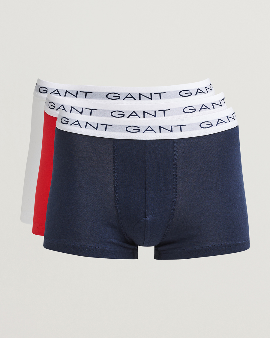 Hombres | Ropa interior y calcetines | GANT | 3-Pack Trunks Blue/Red/White