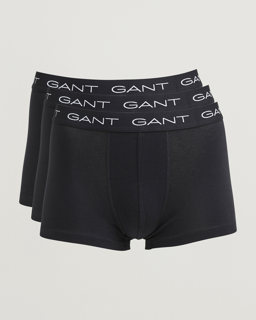 Hombres | Ropa interior y calcetines | Gant | 3-Pack Trunks Black