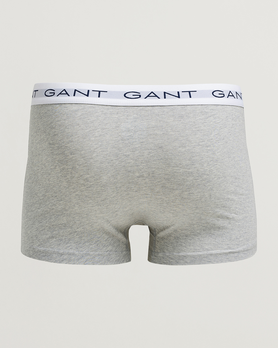 Hombres | Ropa interior y calcetines | Gant | 3-Pack Trunks Light Grey Melange/Black/White