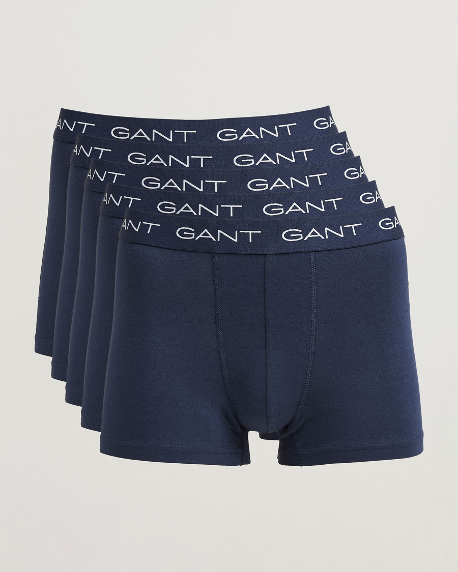 Hombres | Ropa interior y calcetines | Gant | 5-Pack Trunks Marine