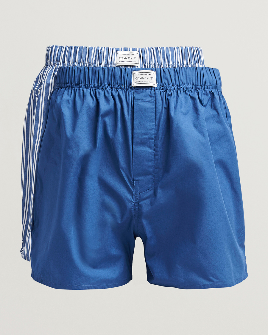 Hombres | Ropa interior y calcetines | GANT | 2-Pack Boxer Shorts Rich Blue