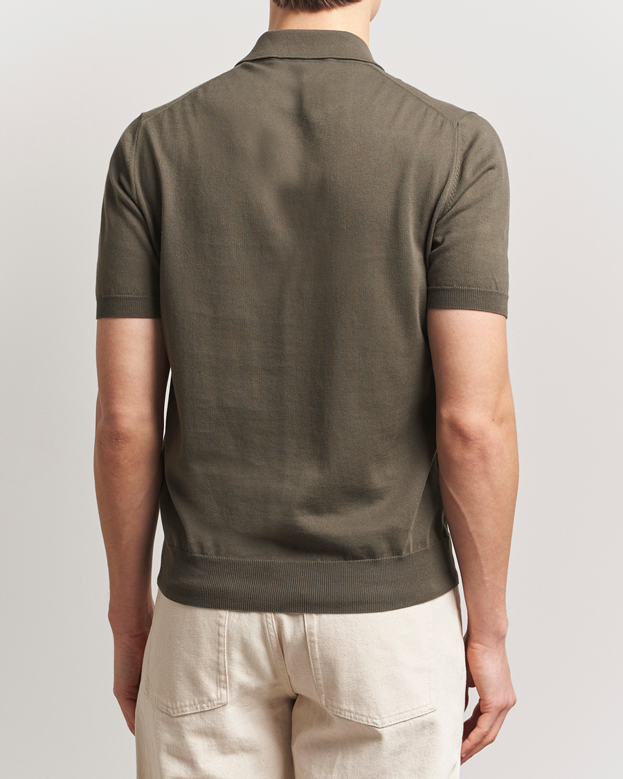 Hombres | Polos | Altea | Short Sleeve Cotton Polo Military