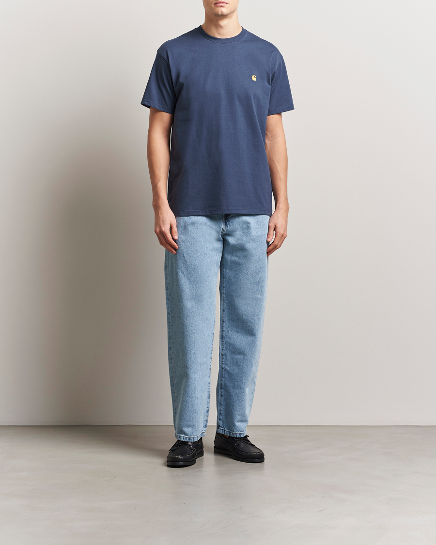 Hombres | Camisetas | Carhartt WIP | Chase Short Sleeve T-Shirt Dusky Blue