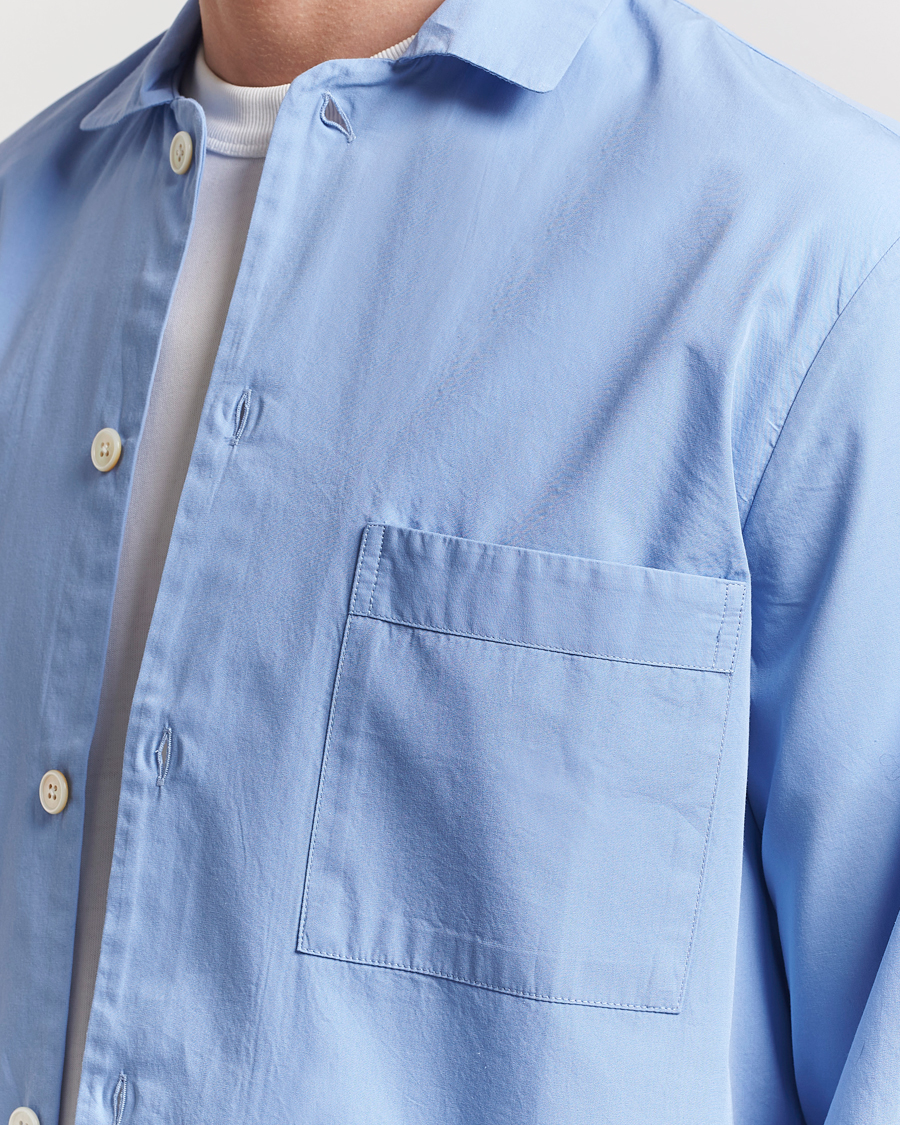Hombres | Pijamas y batas | Tekla | Poplin Pyjama Shirt Cornflower Blue