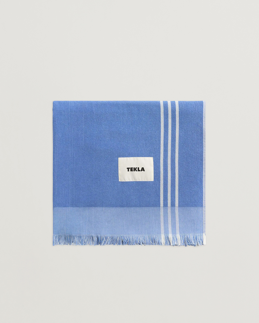 Hombres | Tekla Organic Terry Beach Towel Azul | Tekla | Organic Terry Beach Towel Azul