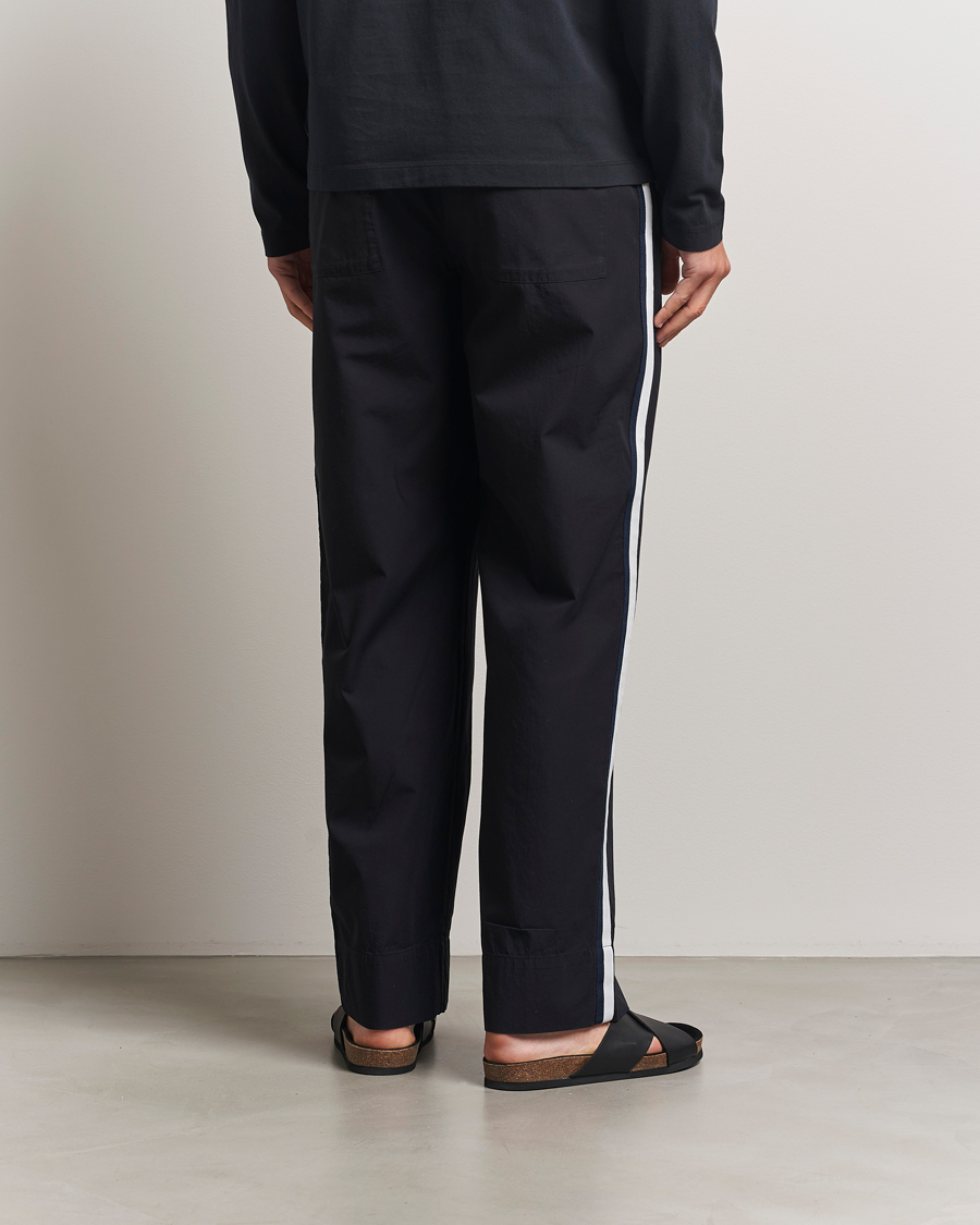 Hombres | Pijamas y batas | Tekla | Grosgrain Stripes Pyjama Pants All Black